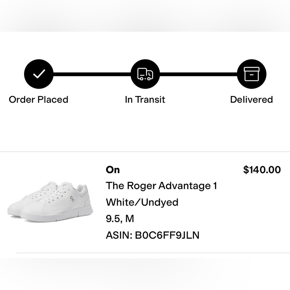 ON Running “The Roger Advantage 1” Women's White Leather Sneakers, LOOK NEW - Picture 2 of 16
